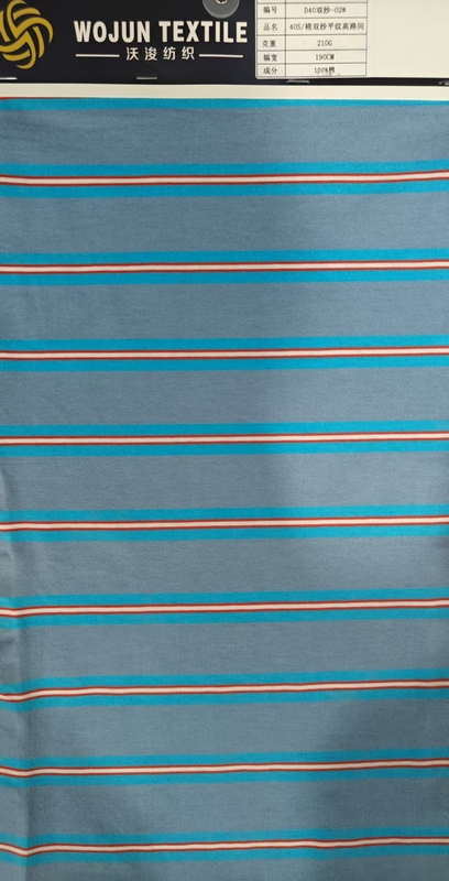 Confortable et durable, tissu en maille rayée respirant et sain pour une tenue décontractée