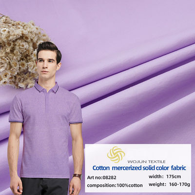 Le satin le coton que solide tricotent le fil de tissu a teint le matériel 175cm de chemise pèlent amical