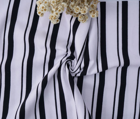 Tissu en bonnet à rayures en coton pur 175cm 185gm Tissu de sweat-shirt doux