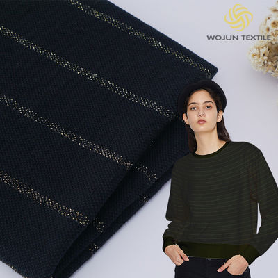 Sweat-shirt en tissus tricotés rayés, 320 grammes de fil teinté en tissu de Terry français biologique.