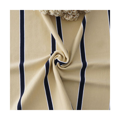 Un bon prix. Tissu tricoté rayé résistant à l'usure Fil respirant teinté 95% coton 5% spandex en ligne