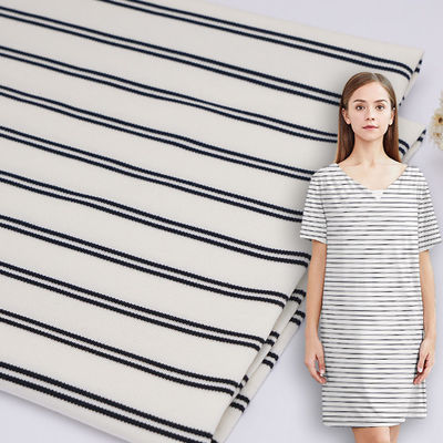 Tissu tricoté à rayures à haute élasticité