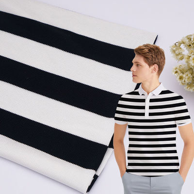 Tissu texturé à rayures lisses, à l' écorce chaude, tissu à rayures noir et blanc
