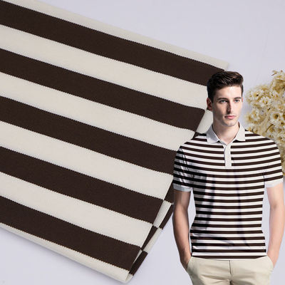 Matériau à rayures adapté à la peau Tissu 190gm Tissue modale étirable pour chemise de polo