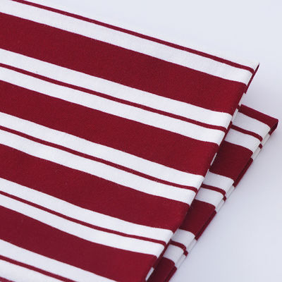 Tissu pur de rayure de bout droit de coton, tissu rayé organique de poids léger de 175cm
