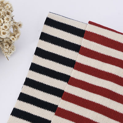 Tissu de coton rayé fait sur commande Terry Pique Texture français respirable