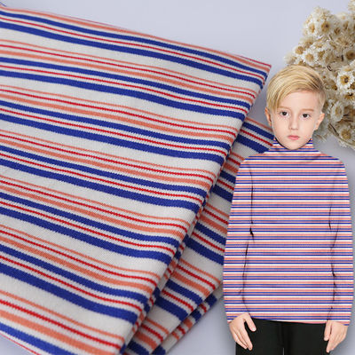 Le double résistant à l'usure tricotent le tissu, tissu rayé de coton brillant bilatéral