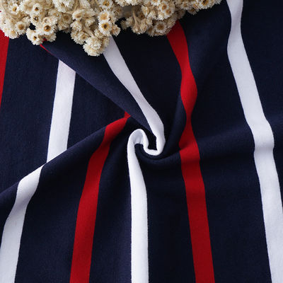 Un bon prix. S-200422 Tissu tricoté rayé, 175cm 185gm Polo T-shirt Texturé en tissu rayé en ligne