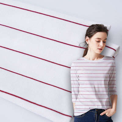 Un bon prix. Couplage écologique 225gsm barré par tissu Lycra Rib Texture de coton en ligne