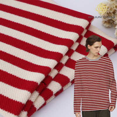 Un bon prix. Fil teint de coton Pique Tissu résistant à l'usure 320g Matériau de peignage à rayures en ligne