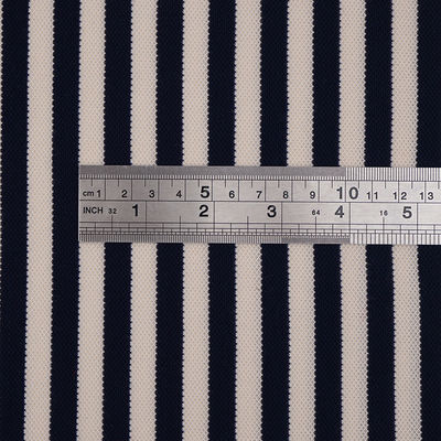 Noirs et blancs simples barrés tricotent le tissu 210cm le fil qu'organique teint tricotent le matériel