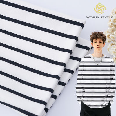 Le sergé a tricoté Terry Fabric organique, tissu barré par coton de 40S Lycra