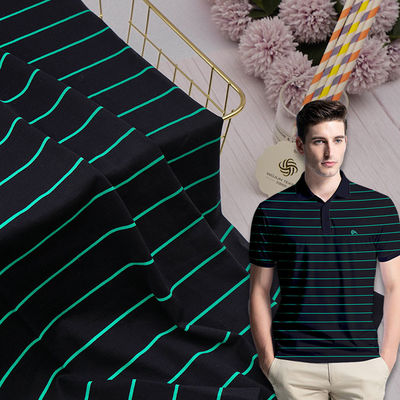 Un bon prix. Tissu en coton tricoté, en coton marchisé, fil teinté 60S Tissu en coton rayé en ligne