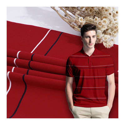Le tissu de coton rayé mercerisé, fil a teint 95 le tissu de Spandex du coton 5