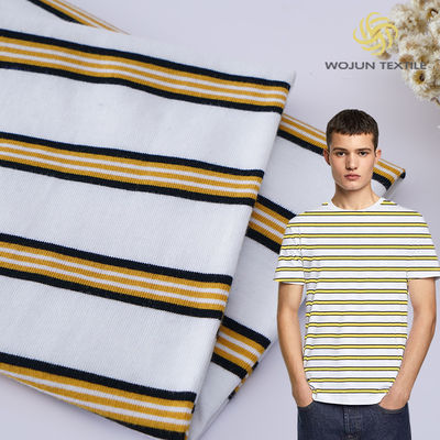 Un bon prix. Tissu tricoté rayé absorbant la sueur de coton pour T-shirt en ligne
