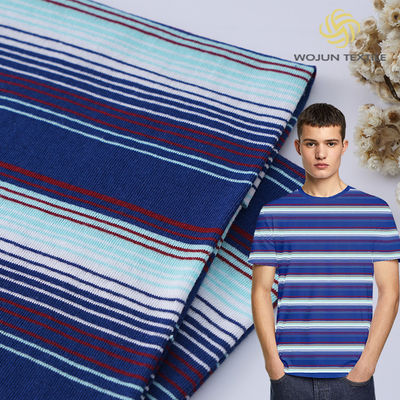 Tissu tricoté à bande teintée 100% coton pour vêtements d'activité