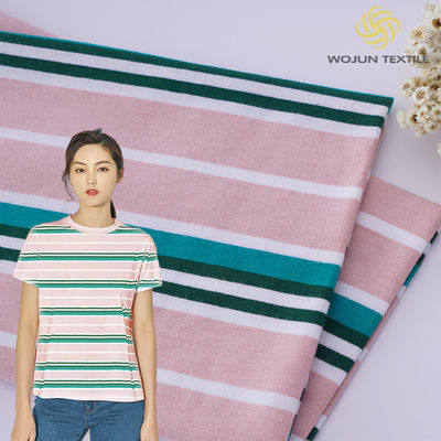 Absorbant l'humidité et respirant et Lycra Tissu en coton rayé pour T-shirt