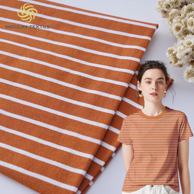 Jersey simple 175gm Tricot rayé en coton T-shirt à face unique