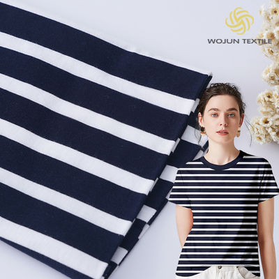 Tissu en coton à rayures douces pour chemise polo