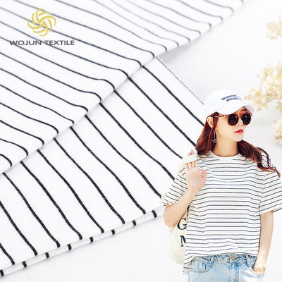 Tissu en coton pur à rayures pour vêtements décontractés