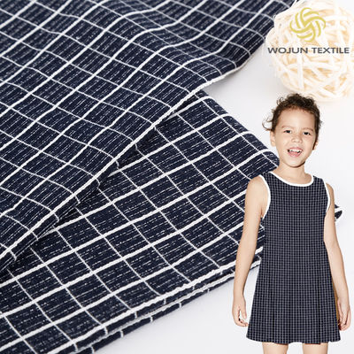T-shirt en coton peigné Tissu tissé étroitement rafraîchissant Tissu en treillis à carreaux Pour polo
