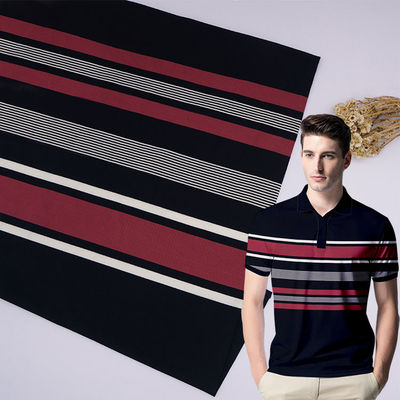 Personnalisation Rigid Good Version Lenjing Modal Matériau rayé Tissu Pour Polo Shirt