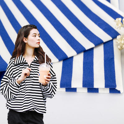 Facile à entretenir, beau à porter, tissu en coton rayé pour Terry français