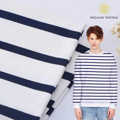 Tissu de coton rayé confortable et respirant pour le tissu français