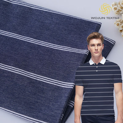 Un bon prix. Confortable, respirant et à la mode Tissu tricoté à rayures en coton pour les hauts occasionnels en ligne