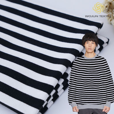 Durable et facile à entretenir pour le tissu de coton rayé respirant et élastique pour Hoddie