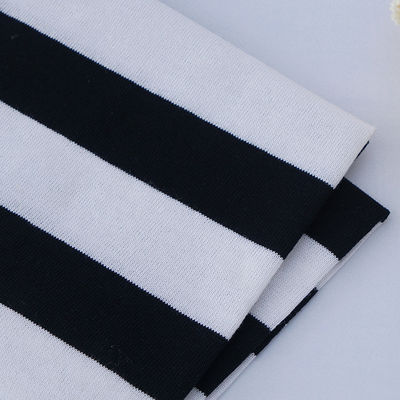 Textures durables et confortables Tissu en coton pur à rayures pour maillot de sport