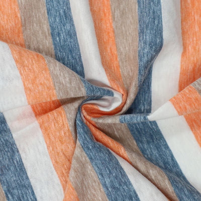 Tissu à rayures de coton à la mode respirant pour T-shirt