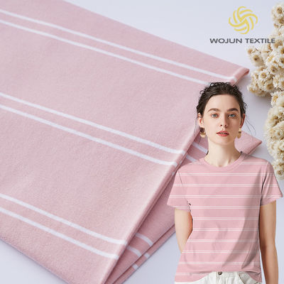 Tissu en coton à rayures doux et sain pour le t-shirt