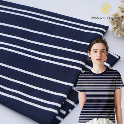 Tissu de coton à rayures de haute qualité pour T-shirt
