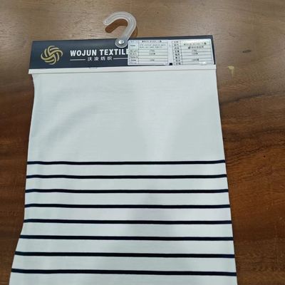 Confortable et de bonne qualité et propre à la peau, facile à entretenir Tissu tricoté rayé pour T-shirt