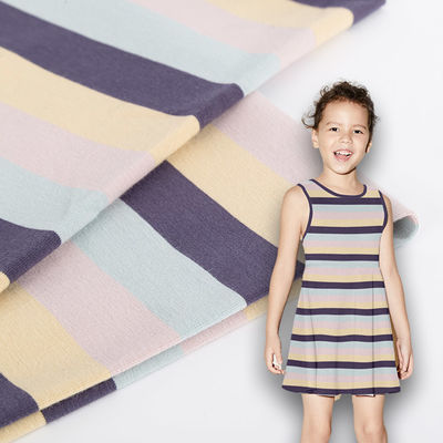 Tissu en coton rayé de bonne qualité pour T-shirt
