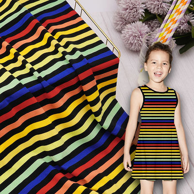Tissu en coton rayé à la mode pour t-shirt