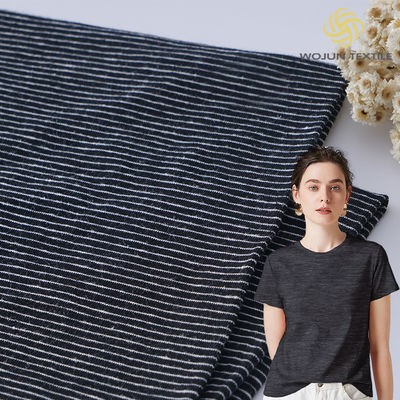 Tissu à rayures respirant, à la mode et résistant à la sueur, pour T-shirt