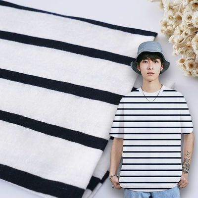 Un bon prix. Absorption douce et humide Facile à entretenir Tissu tricoté rayé pour combinaison de sport en ligne