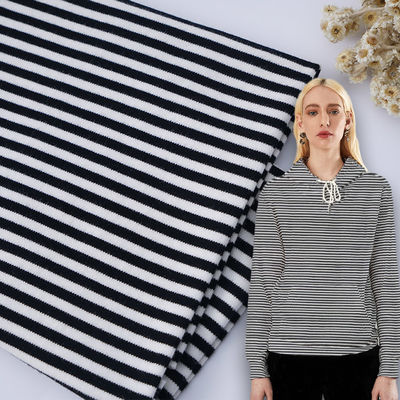 Tissu tricoté à rayures durable et doux et confortable pour le t-shirt décontracté
