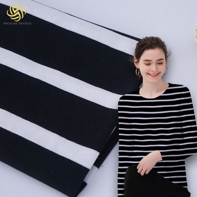 Coton peigné et respirant, facile à entretenir, tissu à rayures pour vêtements à manches longues