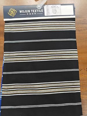 Tissu de t-shirt à rayures durables confortables et respirants