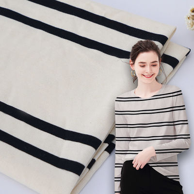 Tissu en coton à rayures pour vêtements à manches longues