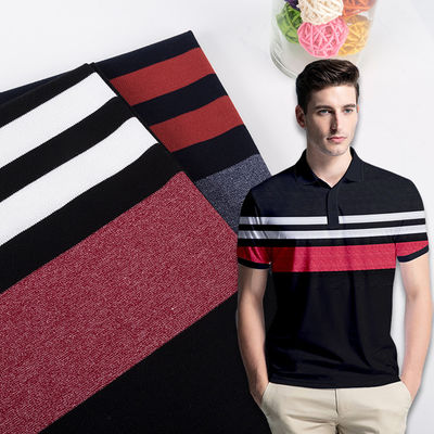 Tissu tricoté rayé sain et unique pour polo