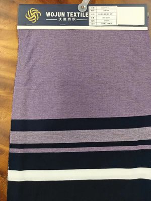 Textures naturelles confortables et respirantes en matériau flexible à rayures pour chemise de polo