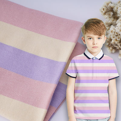 Tissu en coton à rayures lisses et écologiques pour t-shirt