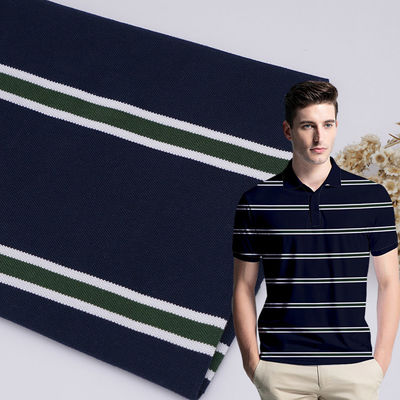 Un bon prix. Tissu tricoté rayé résistant à l'humidité et durable pour vêtements à texture unique en ligne