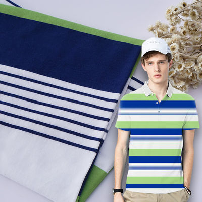 Un bon prix. Tissu tricoté à rayures hygroscopiques pour un usage occasionnel en ligne