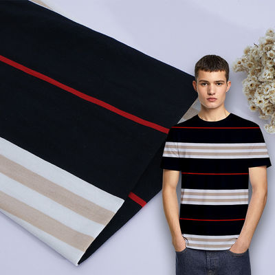 Un bon prix. Tissu de matériau rayé confortable et lisse pour un usage occasionnel en ligne