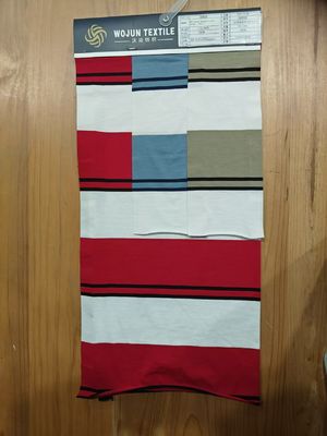 Un bon prix. Pas facile à déformer et respirant et élastique Tissu tricoté rayé pour T-shirt en ligne